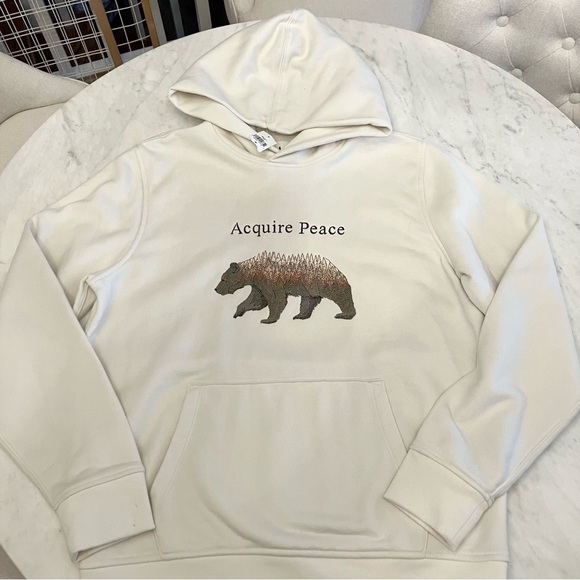 GAP Other - NWT embroidered Acquire Peace Forest Bear hoodie